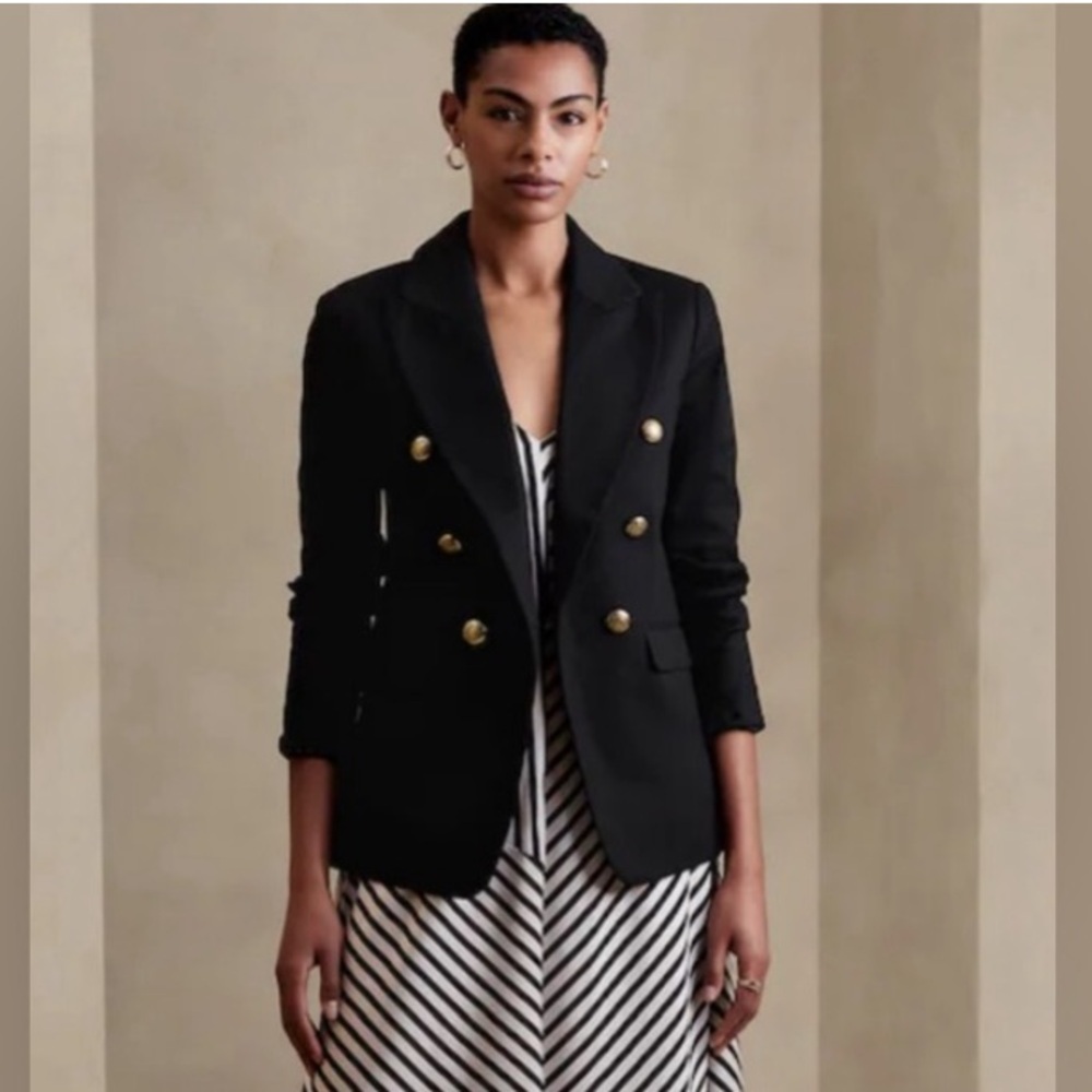 NEW! Banana Republic Factory Black Icon Blazer - Multiple 🩷 #569851